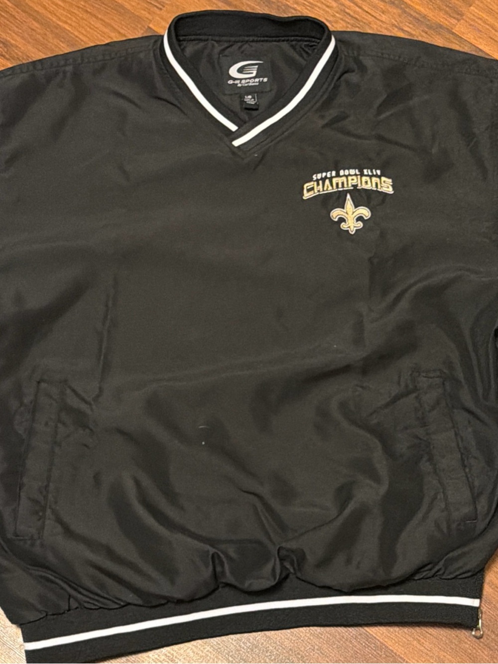 G-III Sports Black New Orleans Saints Champions Pullover V-Neck